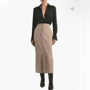 NWT Favorite Daughter - The Meyer Pinstripe
Midi Skirt